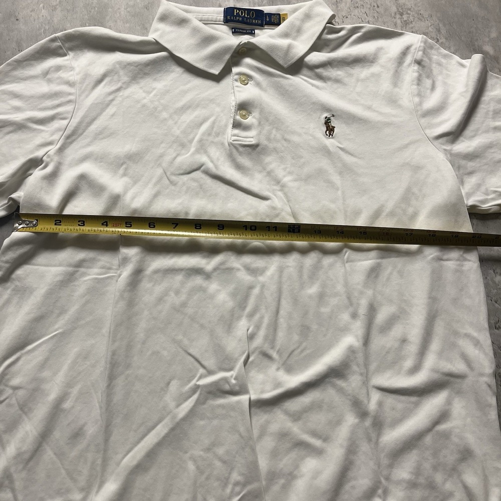 Polo Ralph Lauren Custom Classic Fit Classic White Polo Shirt for Mens Size L - Picture 4 of 7